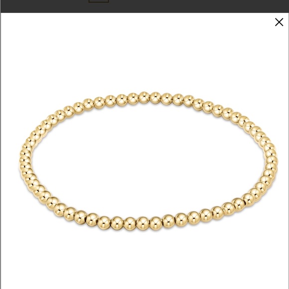 Bracelet gold plated bead stretch, beads waterproof handmade choose sizes stack - Picture 2 of 6